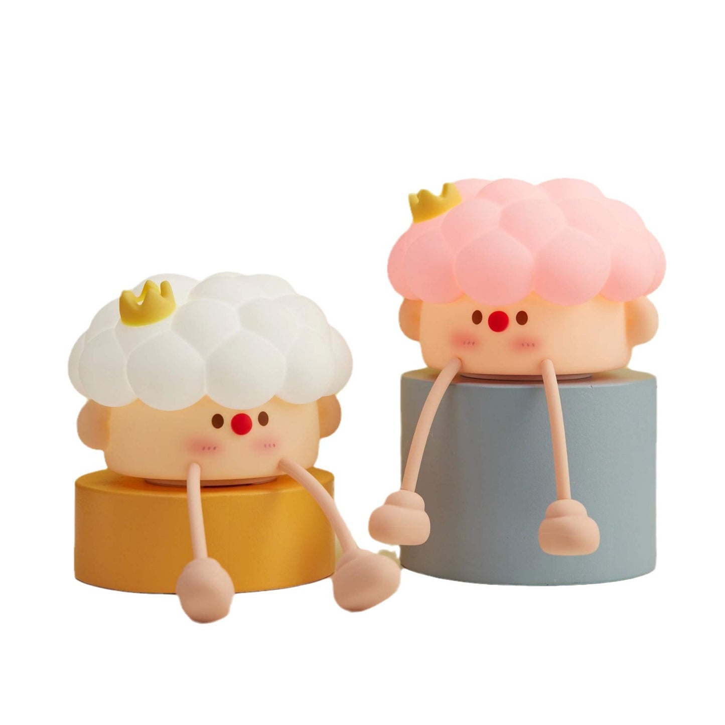 Silicone Pat Light, Cute Silicone Kids Lamp Dimmable Light, Cartoon Prince Silicone Clap Light Bedside Lamp Dimmable Touch Lamp