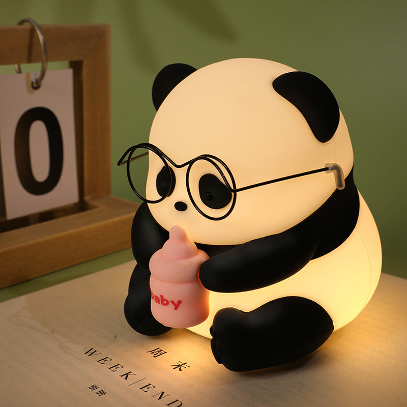Night Lamp for Kids with 3 Modes Brightness & 30 Mins Timer Silicone Panda Lamp with USB Rechargeable 7-Color Changing Cute LED Warm Light, Bady Panda Night Light Room Decor Birthday Gift
