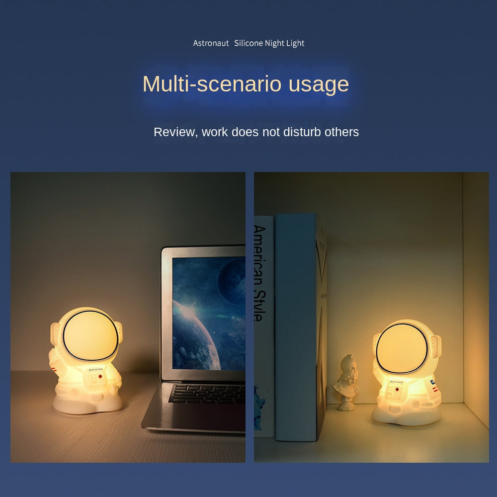 Cute Nursery Decor Silicone Night Lamp, 7 Colour Changing Night Light for Kids Bedroom, Nursery Silicone Night Light Gifts for Toddlers (Pack of 1) (Silicone Astronaut Lamp)