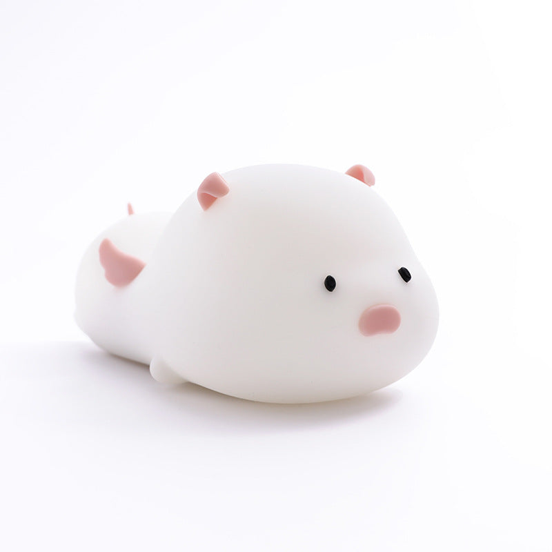 Night Light for Kids Kids Night Light for Girls Baby and Toddler Piggy Soft Silicone Night Lamps USB Rechargeable LED Lamp Lights for Bedroom Color Changing Touch Control B-Piggy