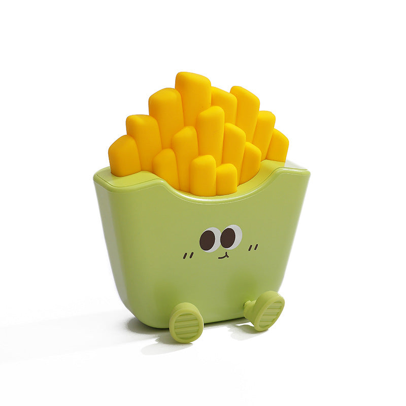 Cute Cartoon Creative Night Light Desktop Rechargeable Decoration Pat Light Children's Birthday Gift French Fries Night Light