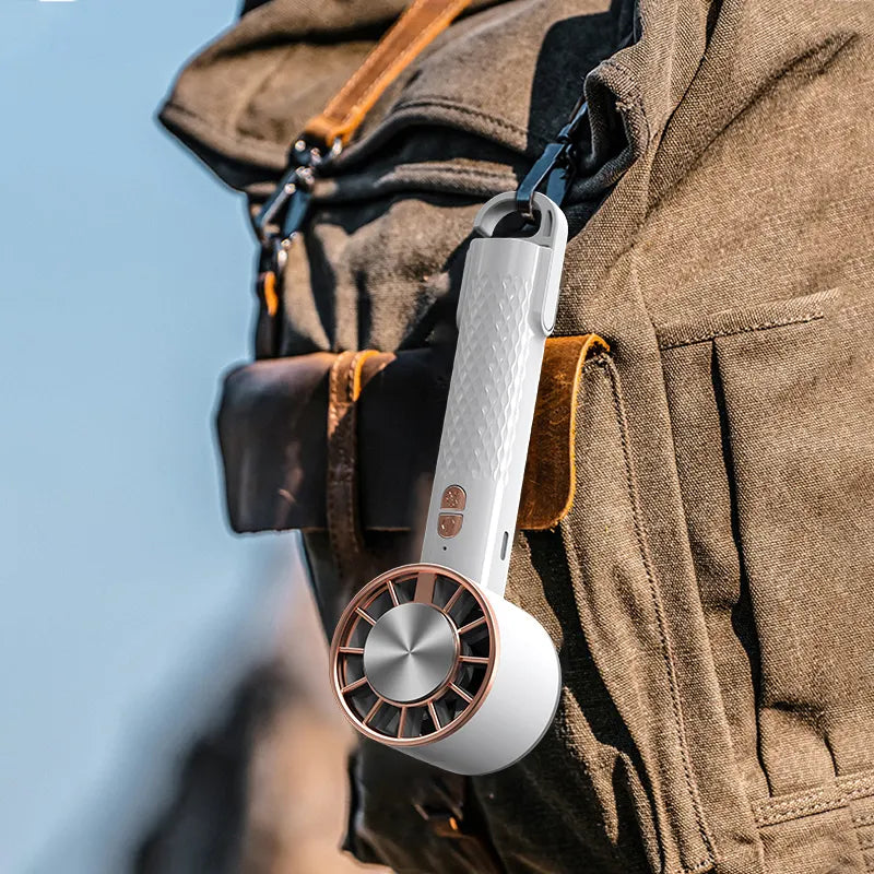 Hot Mini Portable USB Charging Ventilator Three-Speed Adjustable Handheld Turbine Cooling Fan with High Wind Speed