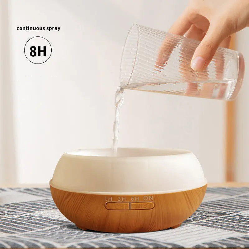 2025 New Arrival Portable Home Custom LED Light Electric Smart Nebulizer Wooden Perfume Air Humidifiers Home Fragrance Diffuser