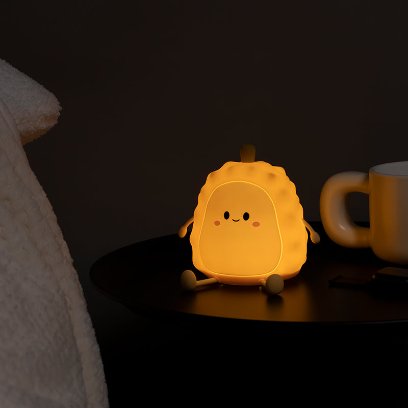 Night Light for Kids, Cute Silicone Durian Nursery Light for Baby Room and Toddler, Rechargeable LED Fruits Decor Nightlight for Girls and Boys, Portable Kawaii Lamp Birthday Gift
