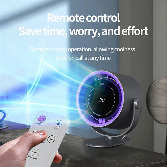 2025 New Oem 100 Speeds Rechargeable Table Fan 1800mAh Rotatable Turbo Strong Wind Office Bedroom Electric Clip Desktop Fan