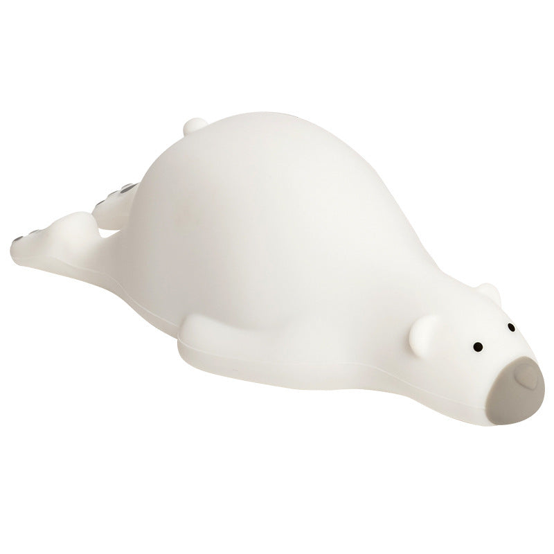 USB Rechargeable Squeeze Silicone Night Light - Gummy Bear Night Light, Bear Night Light Dimmable Sloth Night Light, Animal Light for Girls and Boys, Cute Lamp,