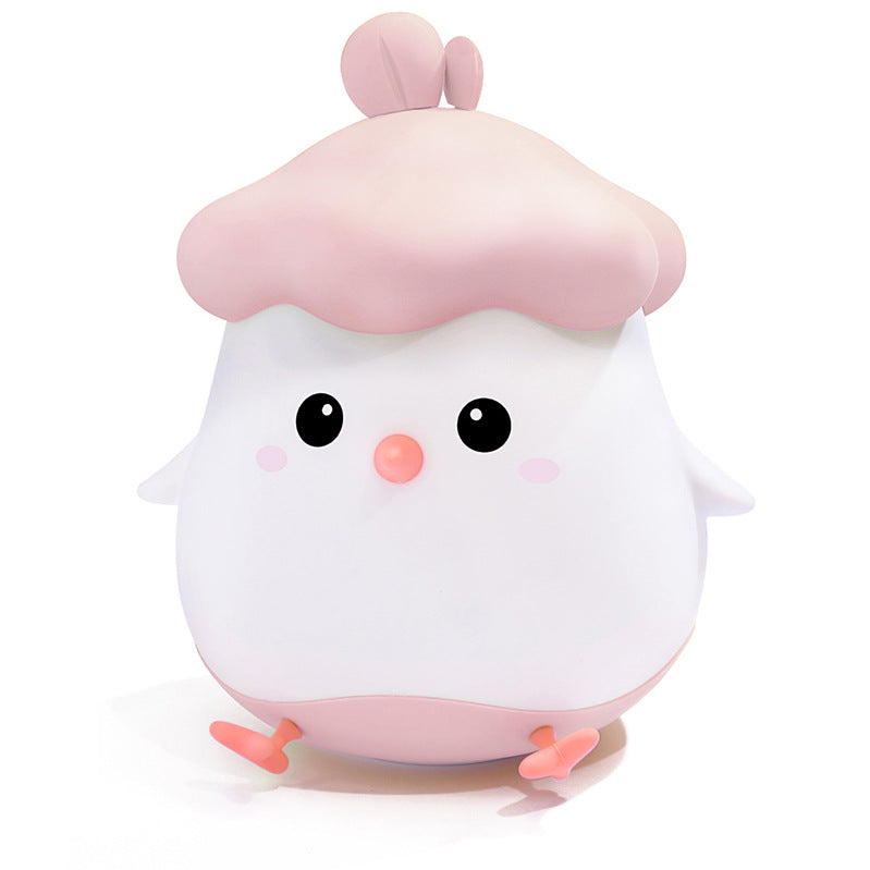 Night Light for Kids,Cute Vegetable Chicken Night Lights,USB Rechargeable Kids Lamp,Timing Function,Cute Room Decor,Baby Night Light for Boys Girls Childrens Students Gift (Green)