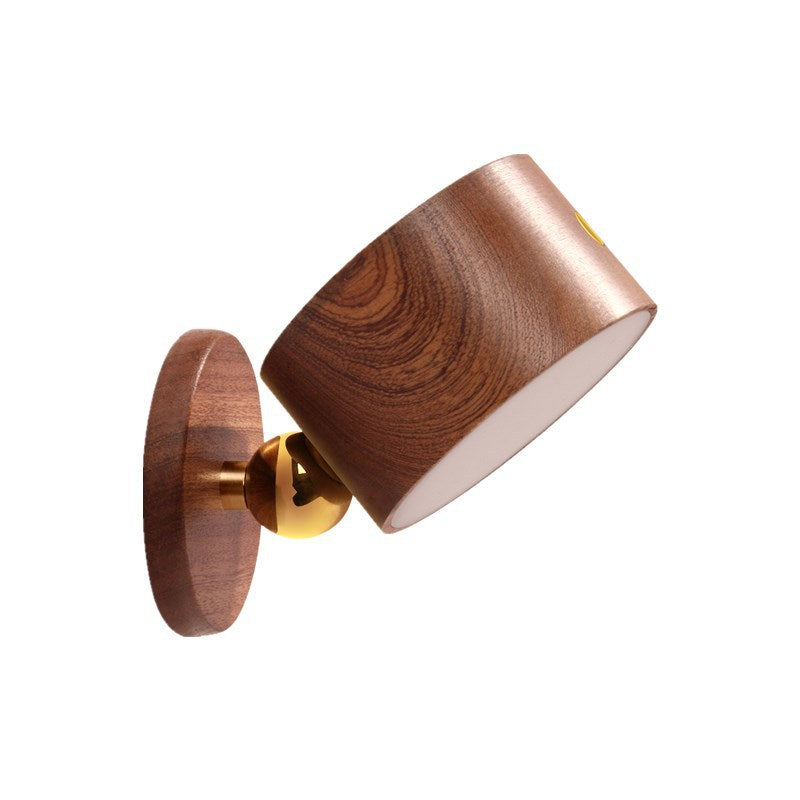 USB Wooden Wall lamp Desk Lamp Touch Dimming LED Night Light 360° Rotating Eye Protection Atmosphere Magnetic Bedside Lamp,Wall Lighting