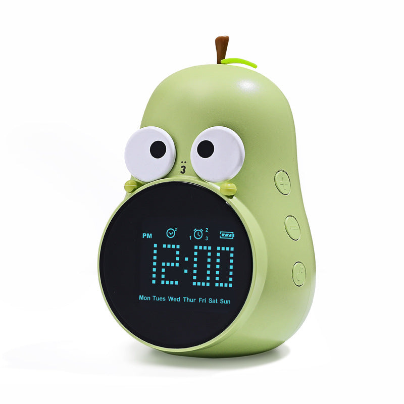 Cute Pear-Shaped Smart Alarm Clock for Kids | Creative Multifunctional Digital Desk Clock with APP Control
