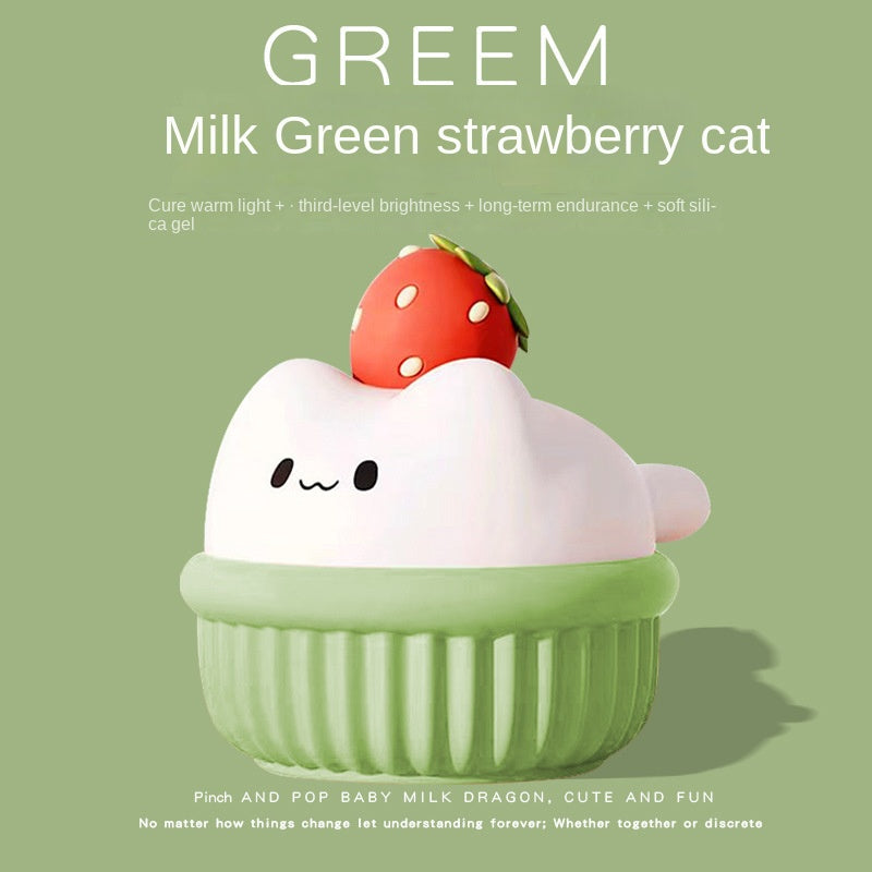 Cupcake Night Light Silicone Soft Table Lamp Cartoon Touch Sensor Desk Lights Bedroom Nursing lamp Children's Room Decoration Table lamp Bookshelf Desk lamp