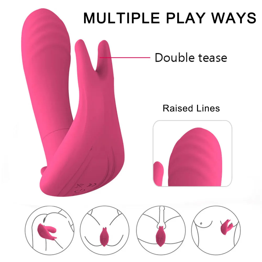 Wireless Remote Control Smart Vibrator Wearable Panty Vibrator with Dildo for Women Female Clit Clitoris G-Spot Stimulation