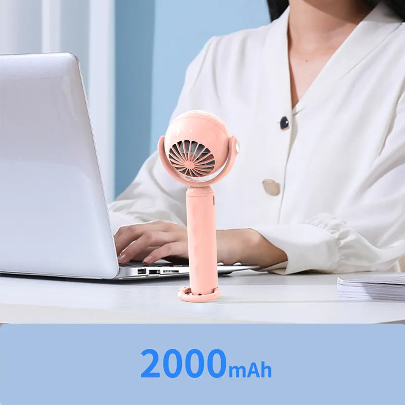 Hot Sale Handheld Semiconductor Refrigeration Mini Fan Portable Rechargeable Cold Compress Hand Held Fan