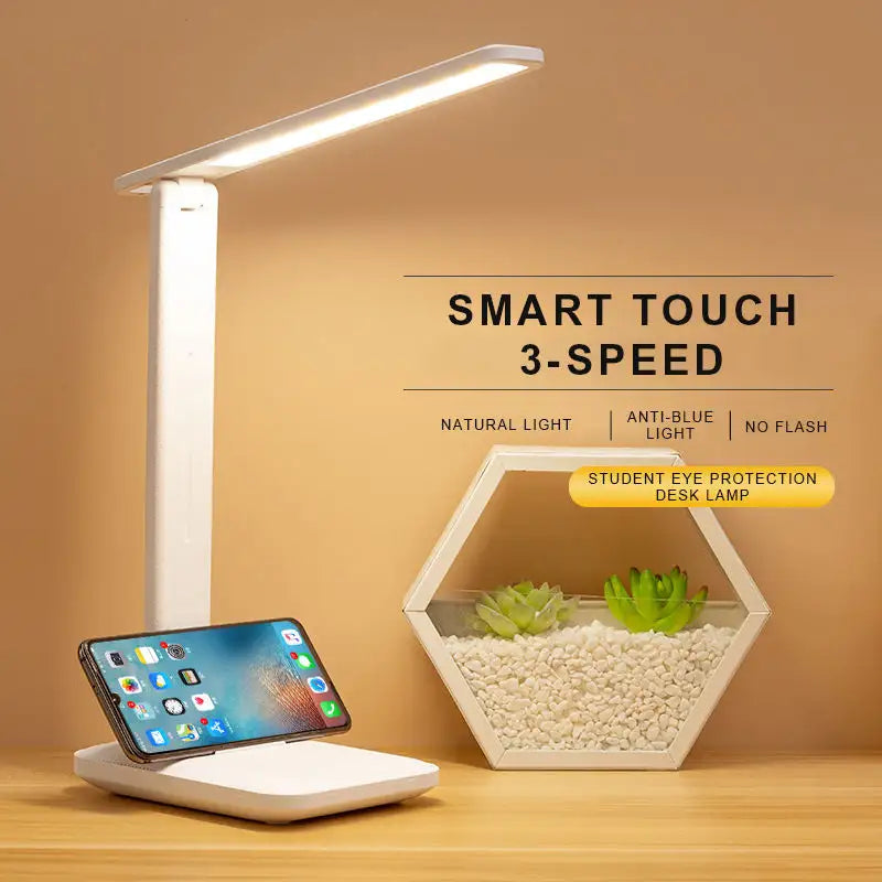 Desk Lamp Eye-Caring Table Lamp Study Lamps with Flexible Arm for Dormitory and Reading Room