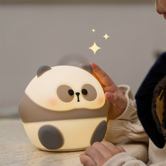 Mini Clapping Light New Giant Panda Silicone Light Rechargeable Silicone Night Light Bedroom Bedside Sleeping Companion