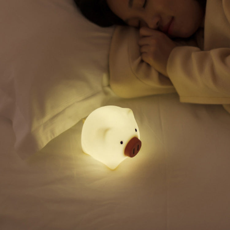 Pig Silicone Night Light, USB Charging Bedside Lamp, LED Night Light, Durable, Rechargeable Silicone Night Lamp, Children's Room Decoration, Halloween Gifts, Sleeping Lights