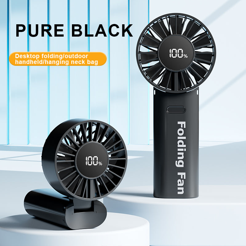 Foldable Portable Fan with 5-Speed Adjustable Wind & Rechargeable Battery