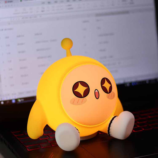 Egg Party Silicone Night Light – Pat Control Bedside Lamp with Sensor, Cute Bedroom Decor & Creative Gift