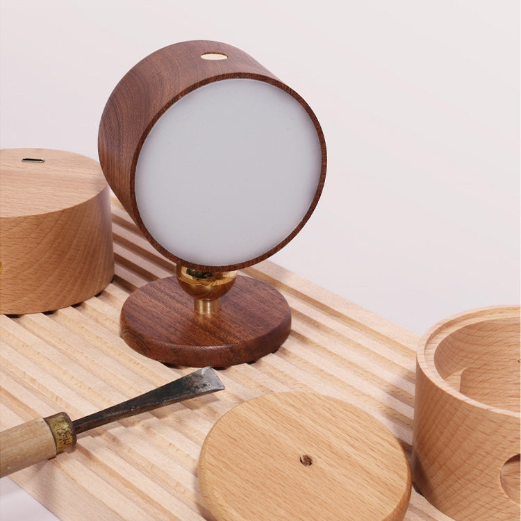 USB Wooden Wall lamp Desk Lamp Touch Dimming LED Night Light 360° Rotating Eye Protection Atmosphere Magnetic Bedside Lamp,Wall Lighting
