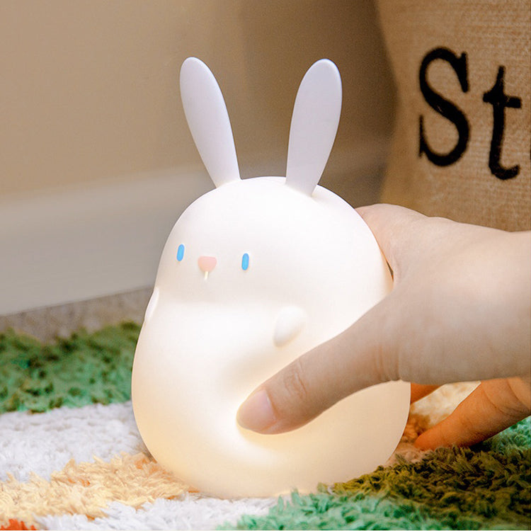 Cute Bunny Night Light Cute Night Light for Kids Kawaii Rabbit Night Light Kids Breastfeeding and Sleep Aid Soft Eye Caring Night Light with Touch Sensor