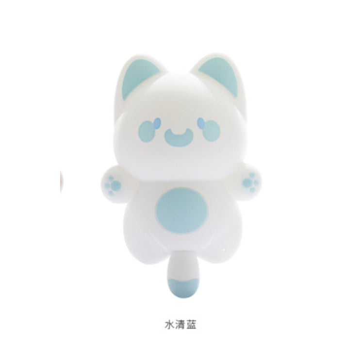 Night Light Cat Night Light Multicolor Silicone Soft 3 Level Brightness Bedside Night Lamp Kids Bedroom Night Light Birthday Gifts Room Decor (Blue)