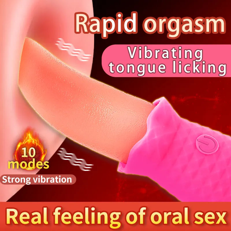 Hot Selling Realistic XL Size Dildo Sex Toys for Women Featuring Tongue-Licking & G-Spot Clitoris Stimulator Nipple Massager