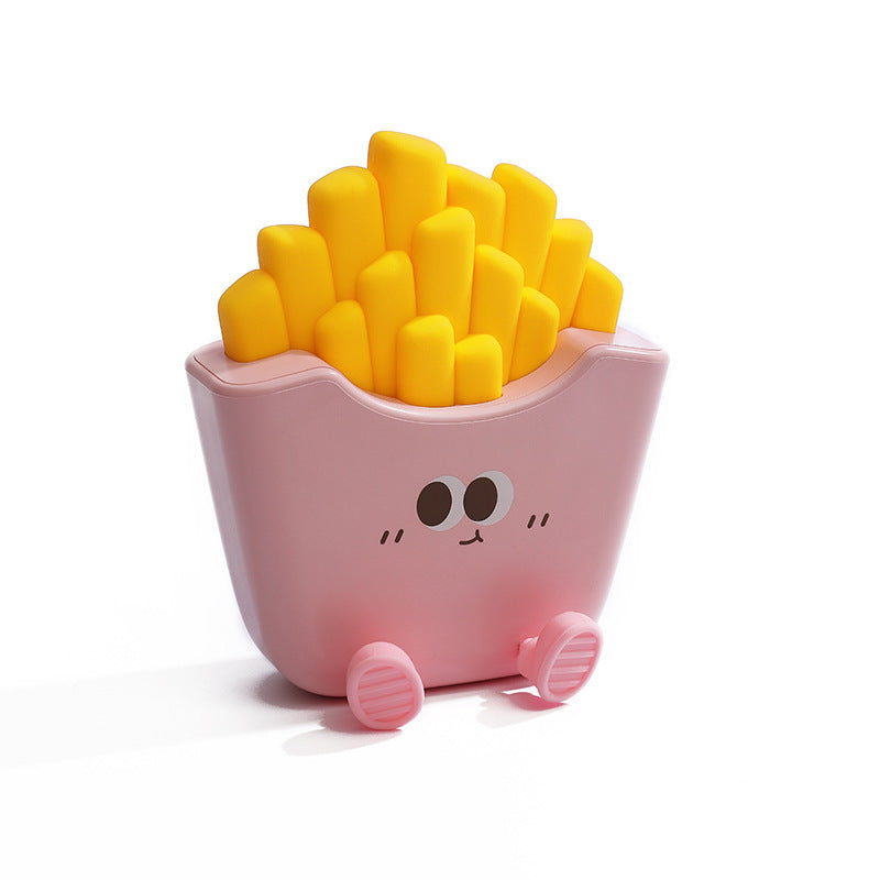 Cute Cartoon Creative Night Light Desktop Rechargeable Decoration Pat Light Children's Birthday Gift French Fries Night Light
