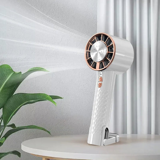 Hot Mini Portable USB Charging Ventilator Three-Speed Adjustable Handheld Turbine Cooling Fan with High Wind Speed
