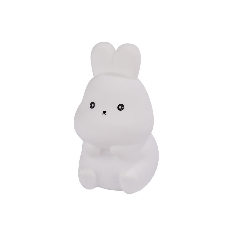GoLine Mini Bunny Night Lights for Kids Ages 3-8, Cute Silicone Easter Rabbit Lamp with 7 Color, Christmas Birthday Toys Gifts for 4 5 6 7 8 9 10 Year Old Girls Boys Baby Toddlers.