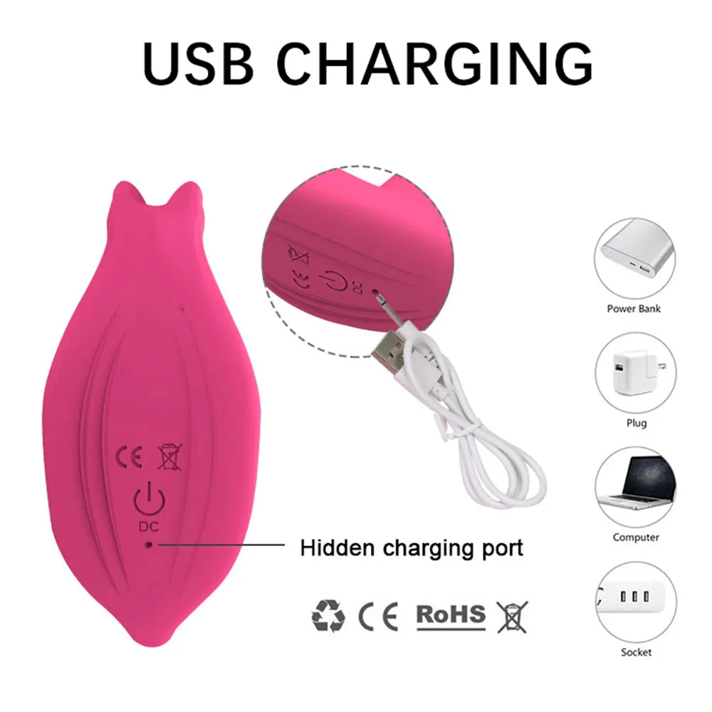 Wireless Remote Control Smart Vibrator Wearable Panty Vibrator with Dildo for Women Female Clit Clitoris G-Spot Stimulation