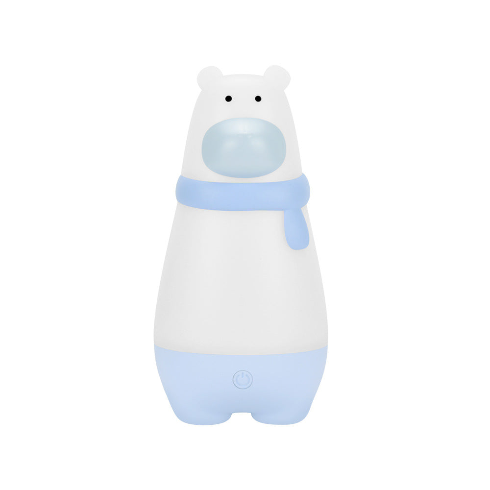 LED Night Light, Cute Animal Silica Gel Kids Lighting Night Lights, Rechargeable Portable Table Lamp for Kids Room, Gift