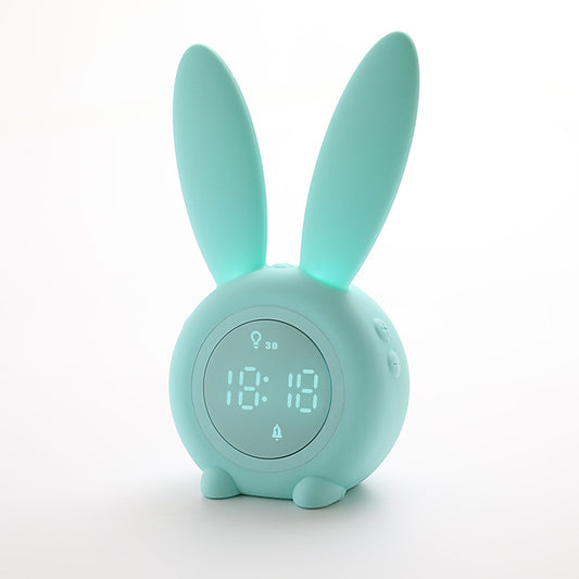 XRZ-N003 Cute Rabbit Digital Alarm Clock for Kids & Students – Multi-Function Desk Clock with Snooze, Night Light, Timer & Voice Control