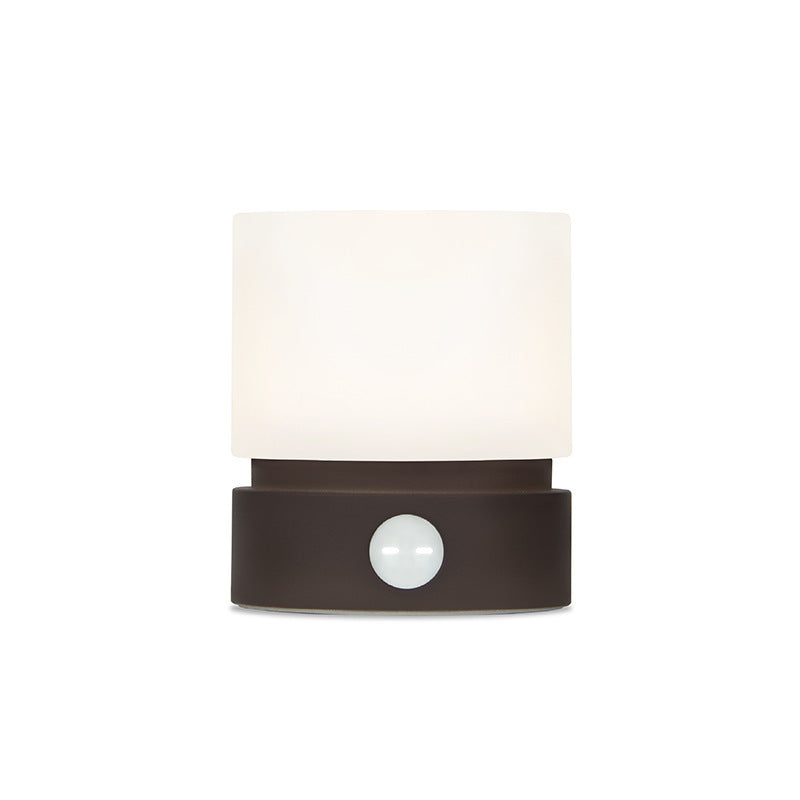 Stepless Dimming Touch Table Lamp, Sensor Control Bedside Lamps with USB Charging Port & Timed Off Mode, Warm Light LED Night Light for Bedroom/Baby Nursery/Nightstand/Bathroom/Hallways,Cinnamon Red