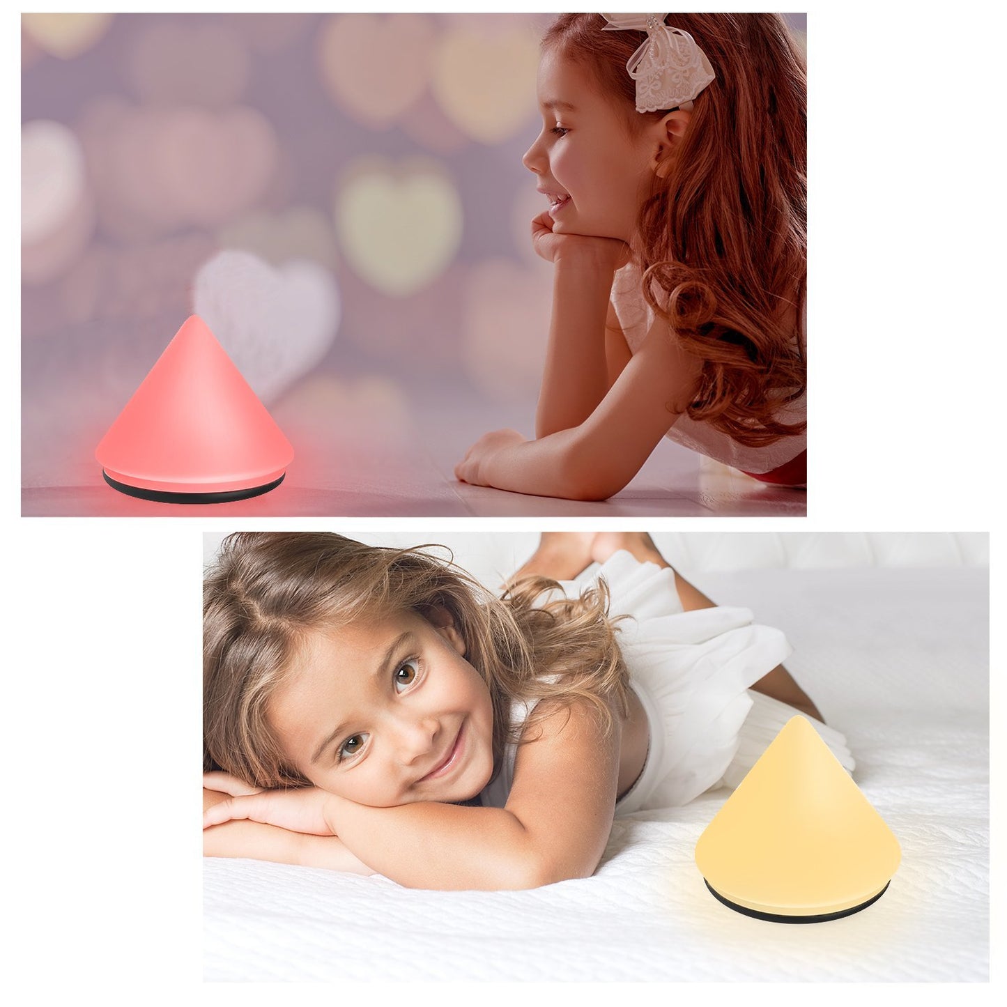 Touch Control Bedside Lamp Volcano Silica Gel Night Light Pat Pat Lights Portable Rechargeable LED Nightstand Lights Atmosphere Light for Bedroom Kids Room Baby Room Decoration Lamp