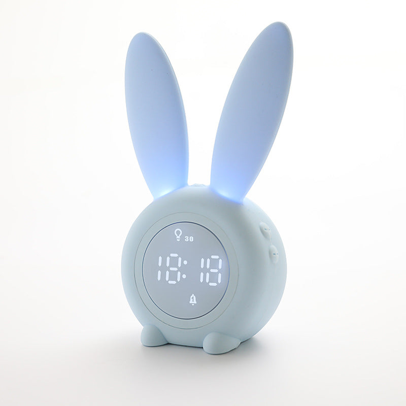 XRZ-N003 Cute Rabbit Digital Alarm Clock for Kids & Students – Multi-Function Desk Clock with Snooze, Night Light, Timer & Voice Control