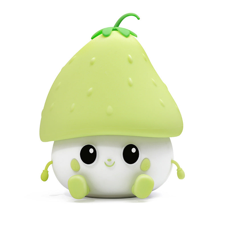 Night Light for Kids, Cute Silicone Nursery Strawberries Lamp for Baby and Toddler,Fruit NightLight for Boys and Girls,Squishy Night Lamp for Bedroom,Kawaii Bedside Lamp for Kids Room