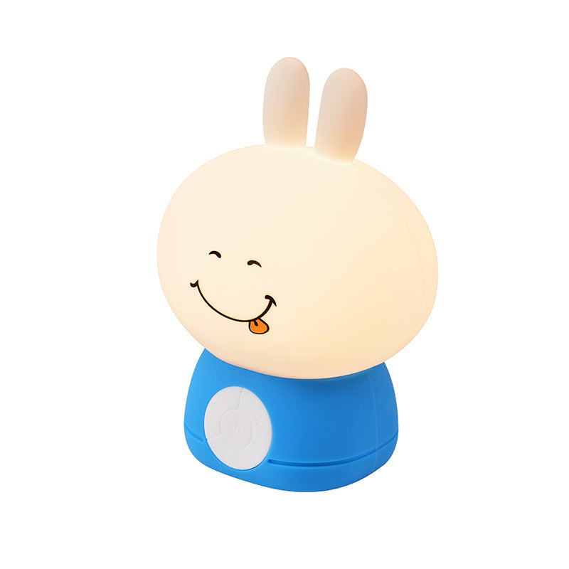 Lampada da Tavolo un Tempo Sveglia nel Silicone con Luce Notturna un Forma di Coniglio per La Decorazione Della Stanza Della Luce Notturna Bambini Domestici