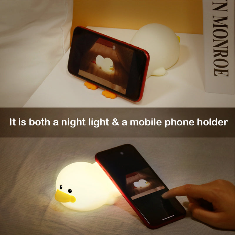 Duck LED Night Light USB Lamp Figure Bedroom Sleeping Light Christmas Gift Toy Warm White