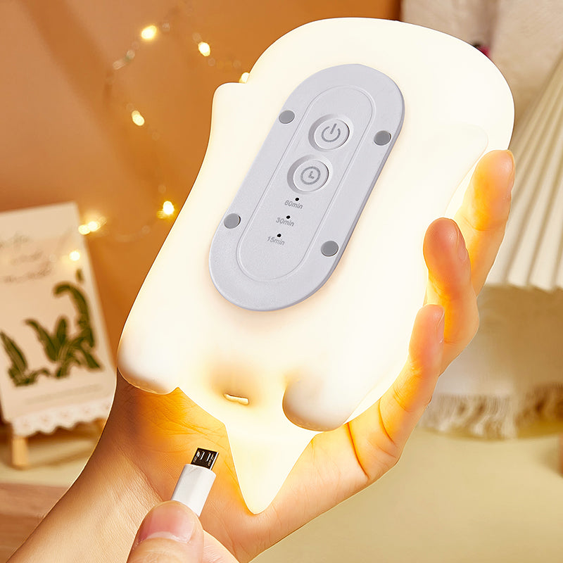 Dinosaur Night Light Cute Animal Squishy Silicone Touch Lamp imer Dimmable Rechargeable LED Nightlight for Kids Baby Girls
