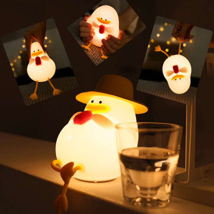 Duck Night Light LED Silicone Duck Lamp Nursery Led Night Light Cute Animal Bedside Table Lamp Bedside Touch Lamp for Teen Toddler