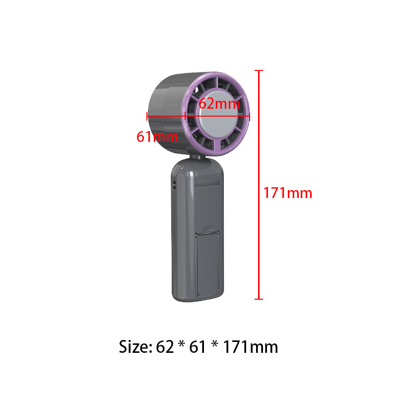 Handheld Foldable Fan with TEC Cooling, 120-Speed Adjustment & Smart Display – 3000mAh Rechargeable Battery, USB Type-C, Phone Holder
