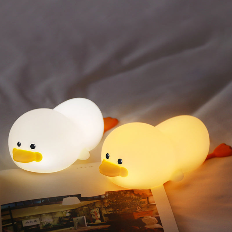 Duck LED Night Light USB Lamp Figure Bedroom Sleeping Light Christmas Gift Toy Warm White
