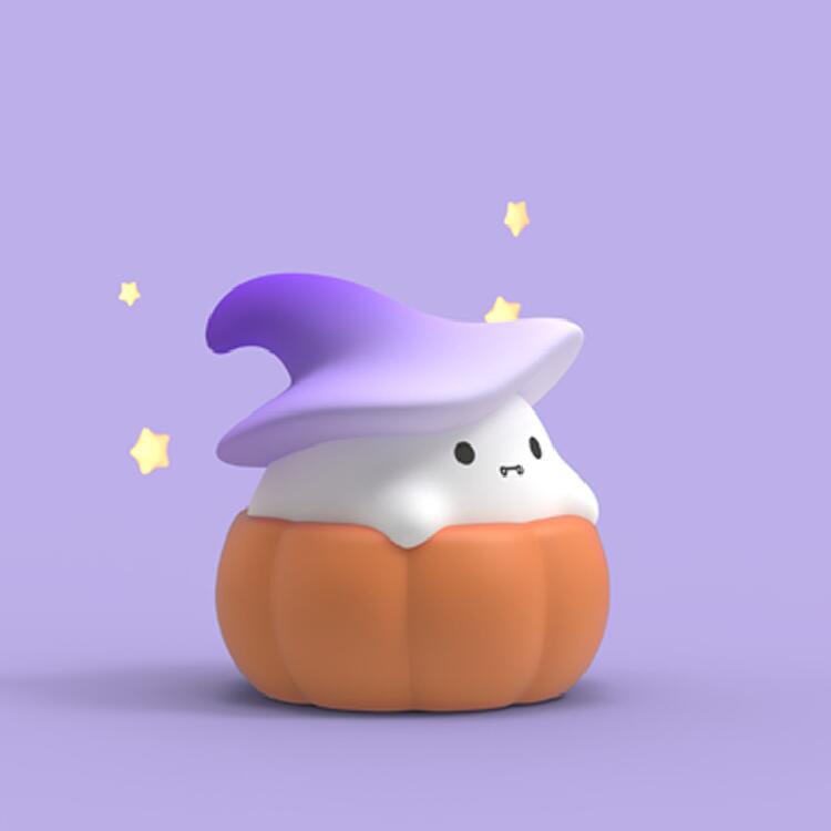 Cute Ghost Pumpkin Night Light,Silicone Nursery Night Lamp for Kids Bedroom,Touch Control Nightlights USB Rechargeable 3-Speed Adjustable Bedside Lamp,for Bedroom,Children Gift Halloween (4 Pcs)
