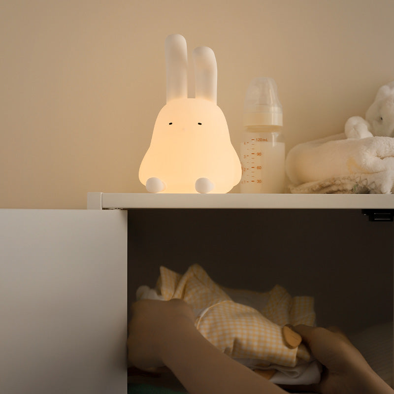 Linda lámpara LED para tostadora luz nocturna de pan de tostada Kawaii súper blanda de silicona recargable por USB y luz portátil con temporizador regalos ideales de Navidad para bebés
