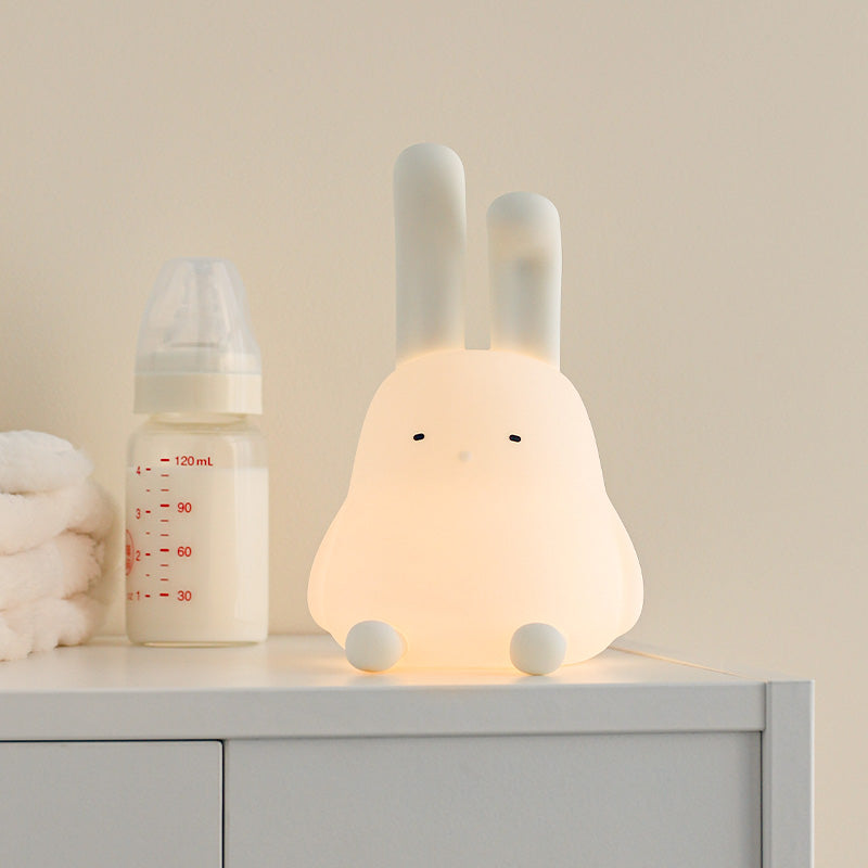 Linda lámpara LED para tostadora luz nocturna de pan de tostada Kawaii súper blanda de silicona recargable por USB y luz portátil con temporizador regalos ideales de Navidad para bebés