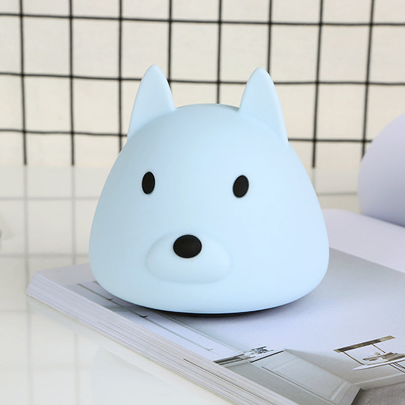 Mini linda del perrito de silicona de inducción Luz Niños LED portátil noche la luz colorido 7